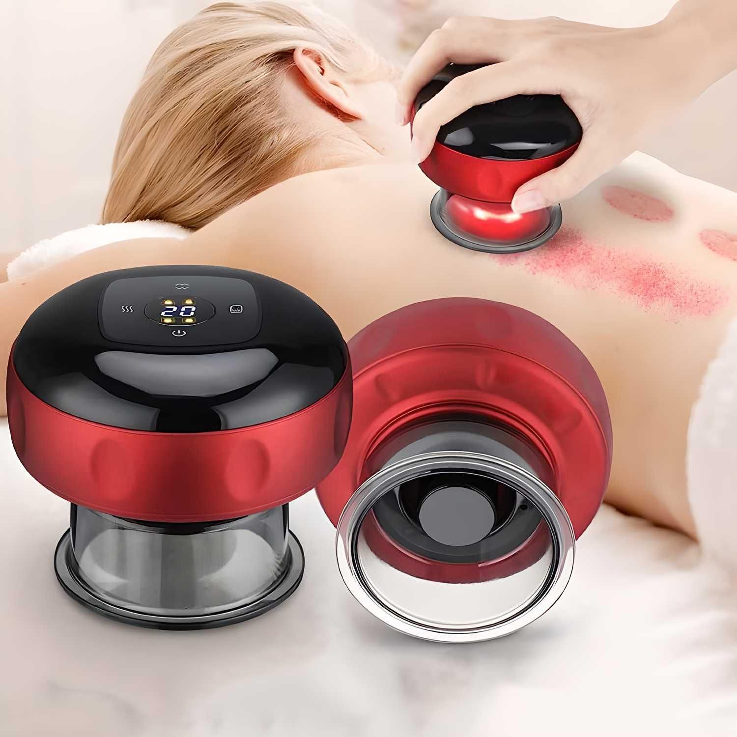 Electric Cupping Therapy Massager Machine, Electric Cupping Therapy Massager Hot Compress Scraping Massage Tool for Cellulite Reduction